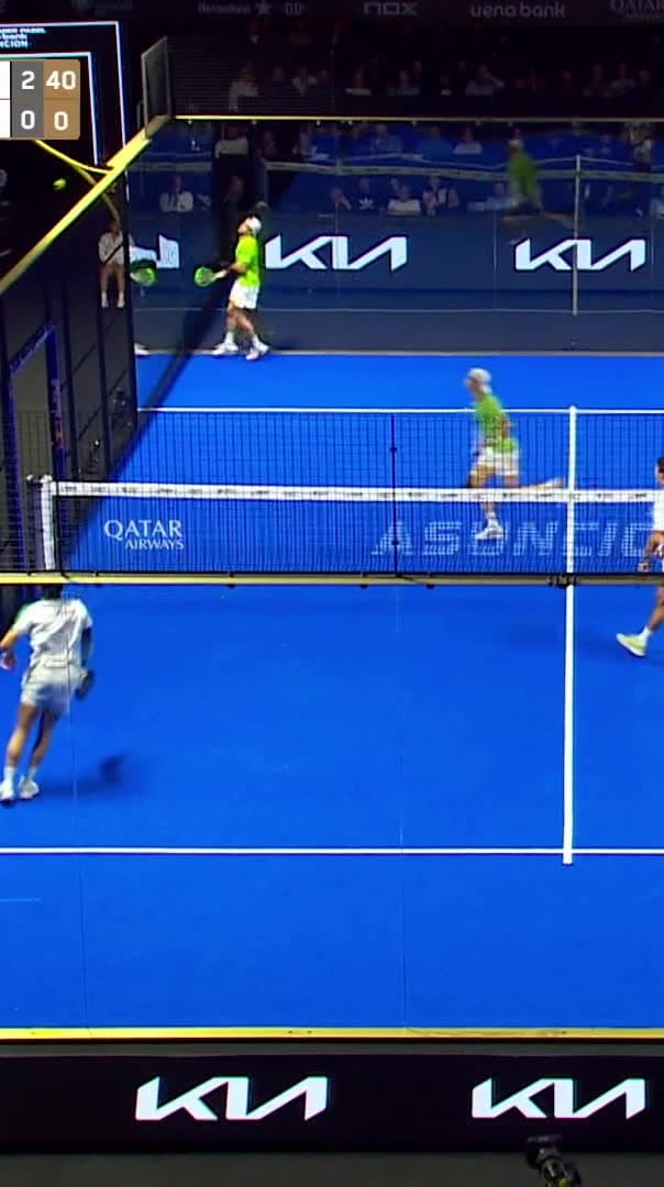 Tapia takes the ball out x3 to win the Game and confirm the Break advantage