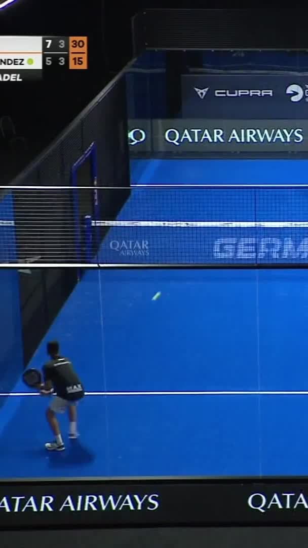 Another wonderful return from outside the court by Hernandez