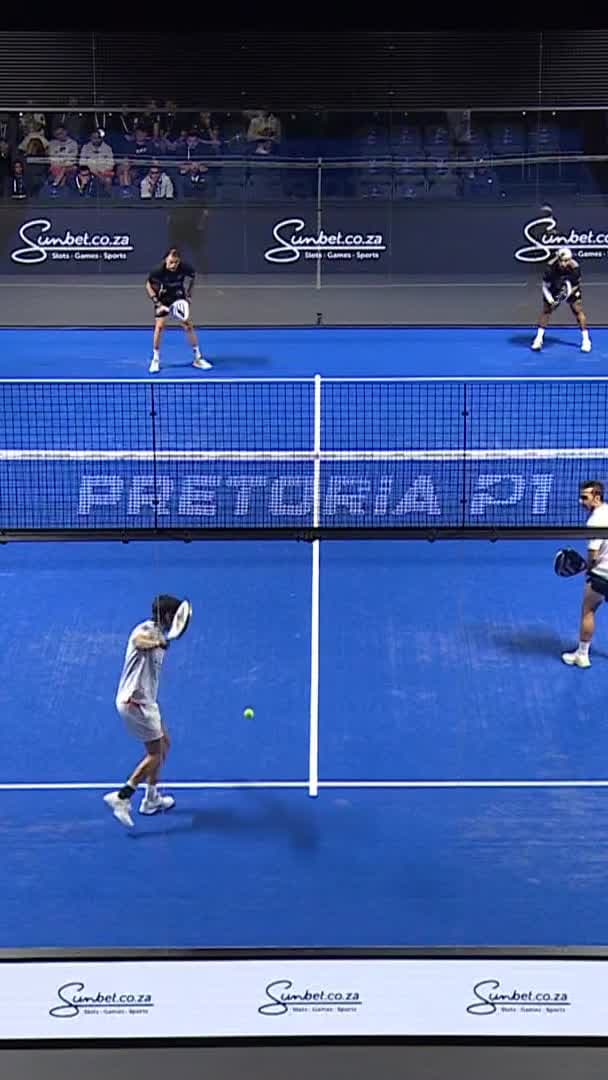 Match point. Valenzuela goes for the net