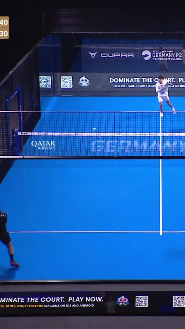 Guerrero hits a precise forehanded winner towards the corner